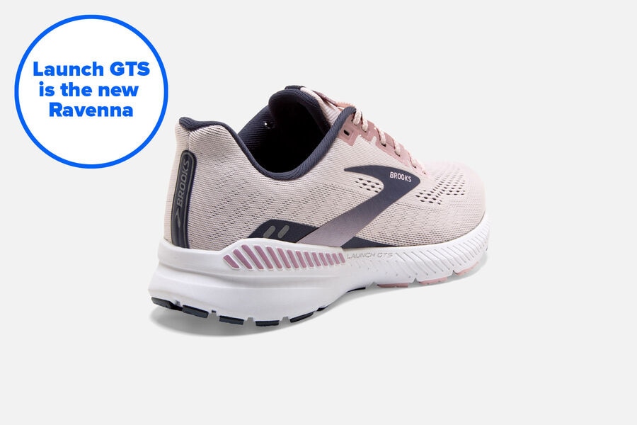 Launch GTS 8 Road Brooks Running Shoes NZ Womens - Pink/Black - TBKJNU-259